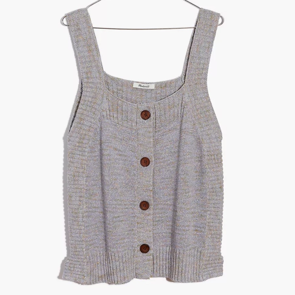 Madewell button front sweater tank
